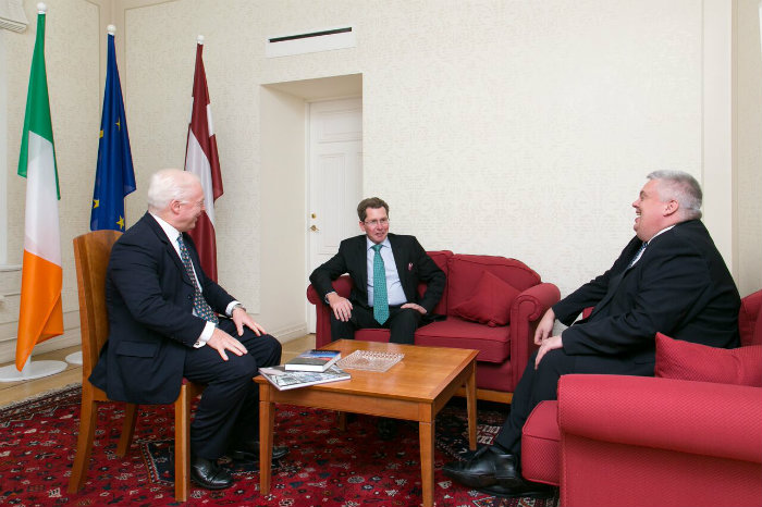Prof Devenney meets with the Irish Ambassador to Latvia and Prof Mel Kenny in Riga.